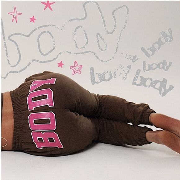 BODY by Raven Tracey sweatpants brown pink large - Picture 3 of 5